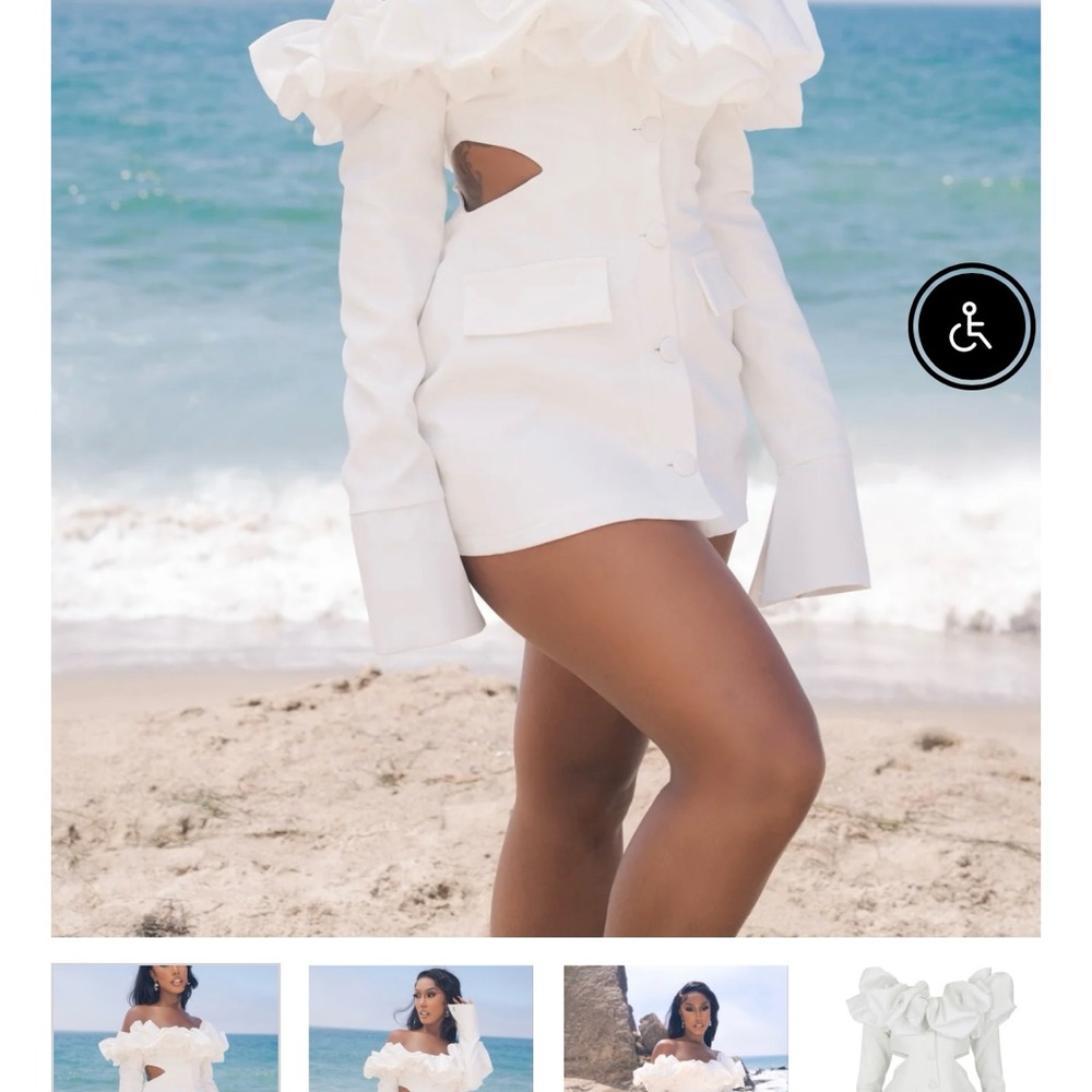 WOMENS OFF THE SHOULDER BLAZER STYLE DRESS